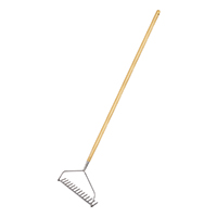 Stainless Steel Long Handled Soil Rake    