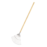 Stainless Steel Long Handled Lawn Leaf Rake